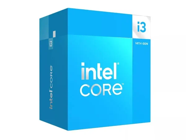 Intel Core i3 14100F Up to 4.7GHZ;  4 Core (4P+0E); 8 Thread; 12MB Smartcache; 58W TDP; Intel® Laminar RM1 Cooler included;  NO