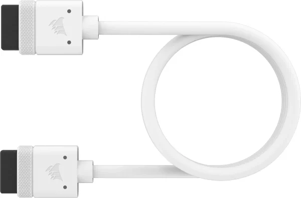 CORSAIR iCUE LINK Cable; 1x 600mm with Straight connectors; White