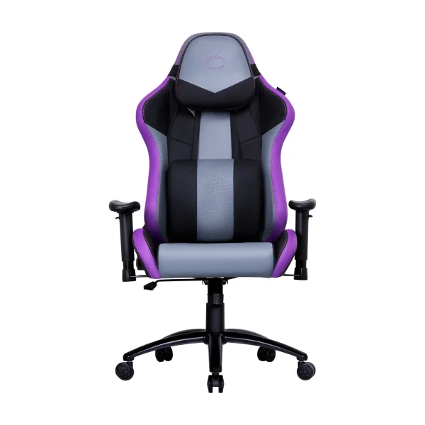 Cooler Master CM Chair Caliber R3; Black; Grey; Purple. Ergoo chair; lumbar and neckrest support. adjustable; Memory Foam.