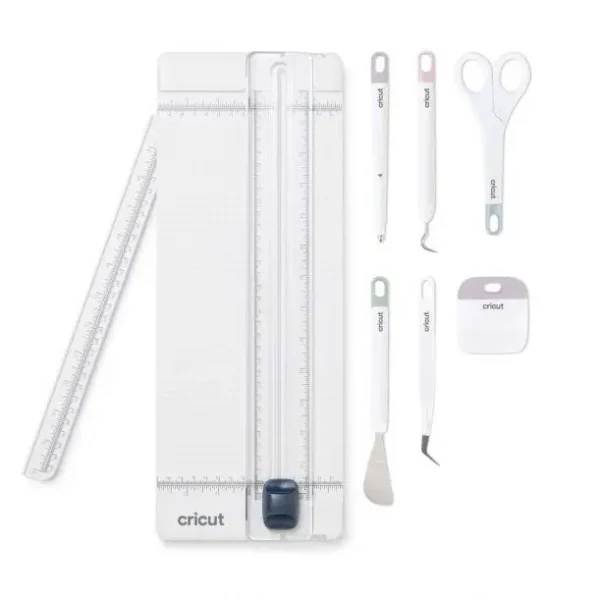 Cricut 2008760 - Cricut 13 Inch Essential Tool Set. trimmer; scroing stylus; spatula; weeder; scraper; scissors; tweezers