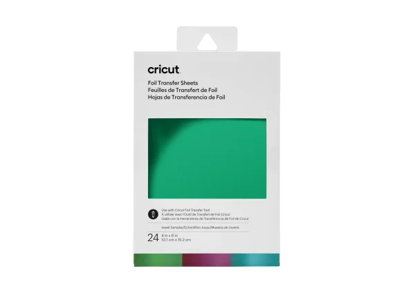 Cricut 2008715 - Cricut Transfer Foil Sheets Sampler 10x15cm 24 sheets (Jewel) .