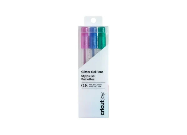 Cricut 2007080: Cricut Joy Medium Point Gel Pen Set 3-pack (Glitter Pink; Blue; Green)