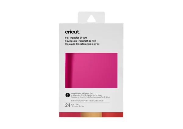 Cricut 2008717 - Cricut Transfer Foil Sheets Sampler 10x15cm 24 sheets (Ruby) .