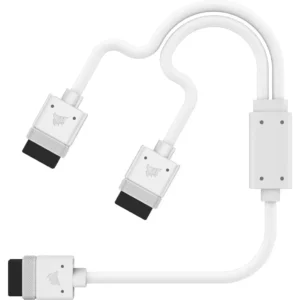CORSAIR iCUE LINK Cable; 1x 600mm Y-Cable with Straight connectors; White