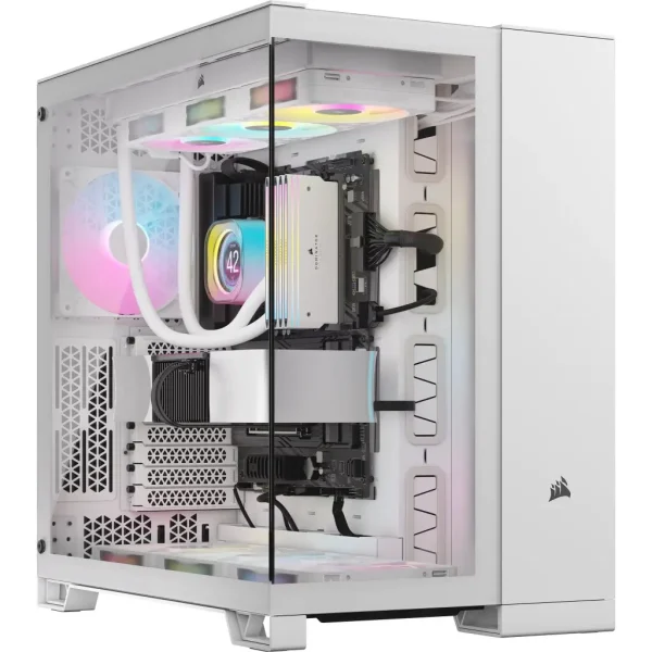 Corsair iCUE LINK 6500X RGB Mid-Tower Dual Chamber PC Case; White.