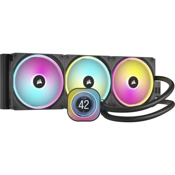 CORSAIR iCUE LINK H170i LCD Liquid CPU Cooler - QX140 RGB Fans - Large 420mm Radiator - Fits Intel® LGA 1700; AMD® AM5 - iCUE LI