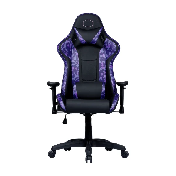 Cooler Master Caliber R1S Gaming Chair; Purple Camo; Recline; Height Adjust; Head and Lumbar Pillows; Premium Materials; Ergo