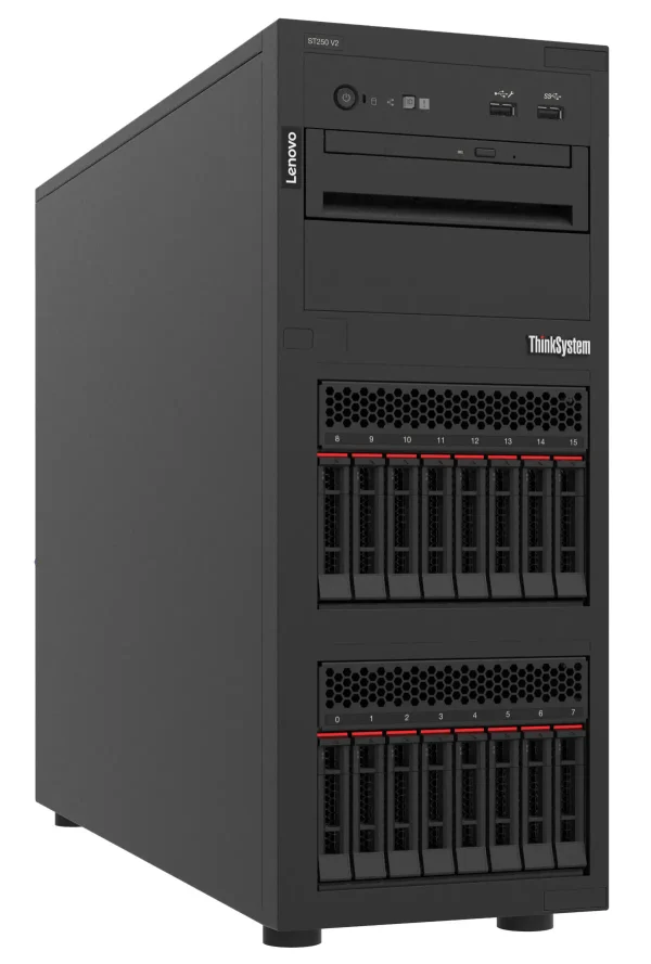 Lenovo ThinkSystem ST250 V2 server 0 GB Tower Intel Xeon E E-2378 2.6 GHz 32 GB DDR4-SDRAM 750 W