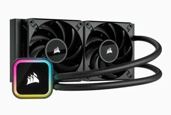 Corsair iCUE H100i Elite; 240mm; 2x AF120 Elite fans.