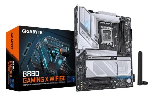 GIGABYTE B860 GAMING X WIFI6E Motherboard - Intel Core Ultra Series CPUs, 12+1+2+1 Phases VRM, up to 9066MHz DDR5, 1xPCIe 5.0 +