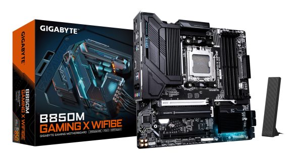 GIGABYTE B850M GAMING X WIFI6E Motherboard - AMD Ryzen 9000 Series CPUs, 10+2+2 Phases Digital VRM, up to 8200MHz DDR5 (OC), 1x