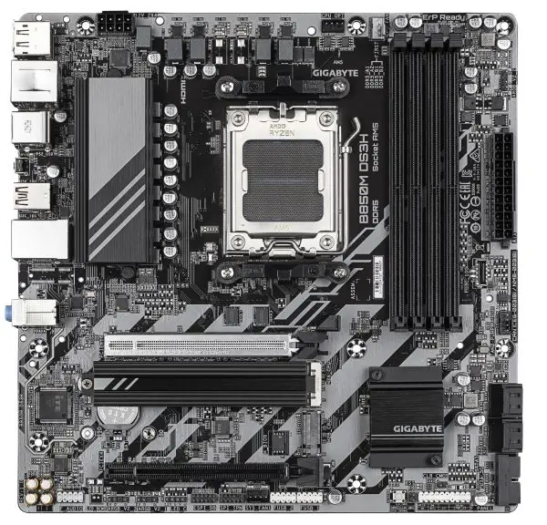 GIGABYTE B850M DS3H Motherboard - AMD Ryzen 9000 Series CPUs, 16+2+2 Phases Digital VRM, up to 8200MHz DDR5 (OC), 1xPCIe 5.0 + - Image 2